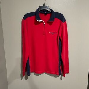 Ralph Lauren Red Cotton Quarter Zip